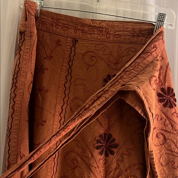 Embroidered Wrap Skirt - Picture 3 of 5